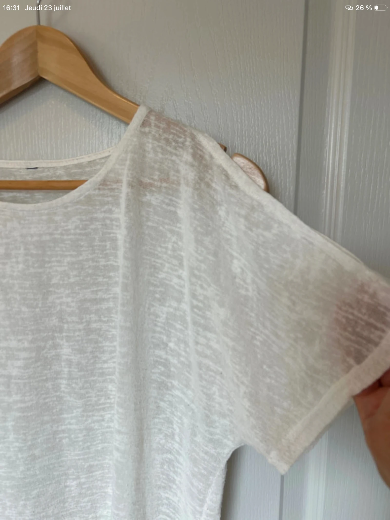 Camiseta de manga corta con hombros descubiertos PROMOD💕 – photo 3